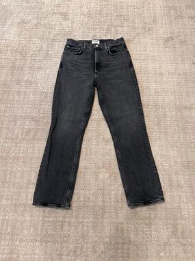 Agolde Stovepipe High-Rise Straight Leg Jeans - Black